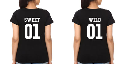 Sweet Wild BFF Half Sleeves T-Shirts-FunkyTees