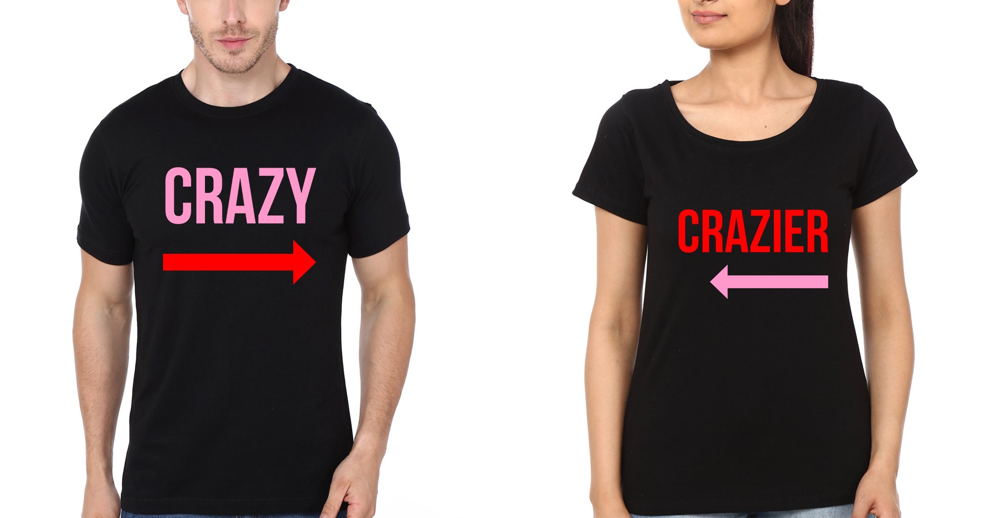 Crazy BFF Half Sleeves T-Shirts-FunkyTees