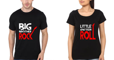 ROCK ROLL Brother-Sister Half Sleeves T-Shirts -FunkyTees