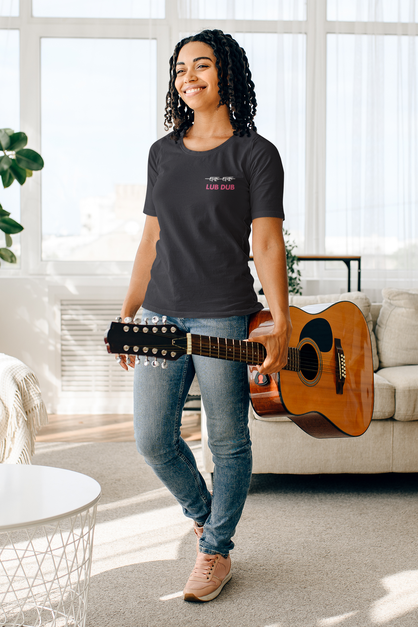 Its Lub Dub Women Half Sleeves T-shirt- FunkyTeesClub