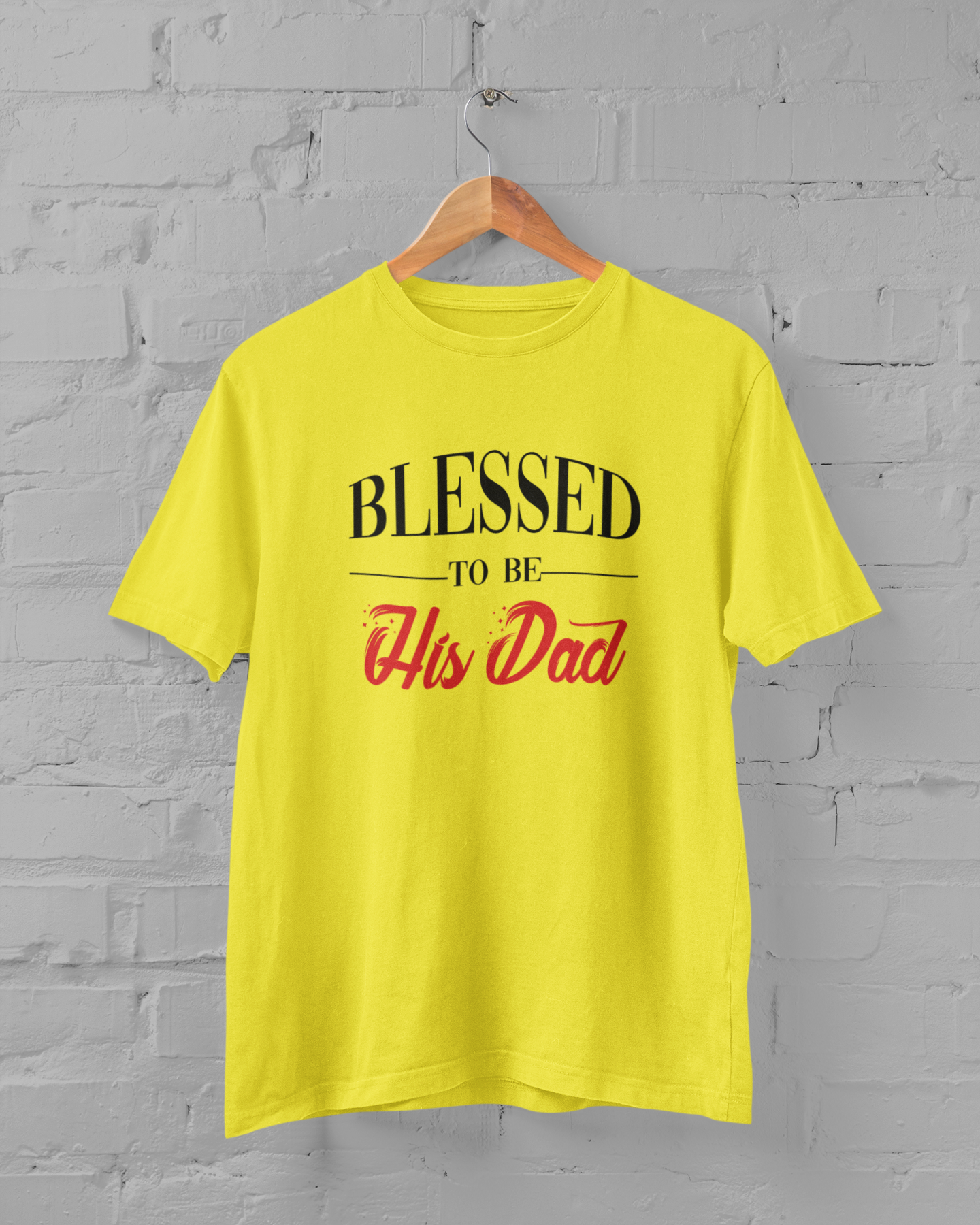 Blessed To Be His Son Father and Son Yellow Matching T-Shirt- FunkyTeesClub
