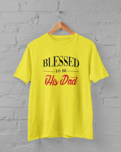 Blessed To Be His Son Father and Son Yellow Matching T-Shirt- FunkyTeesClub