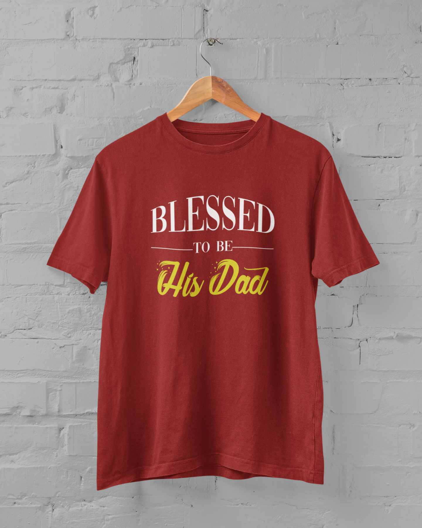 Blessed To Be His Son Father and Son Red Matching T-Shirt- FunkyTeesClub