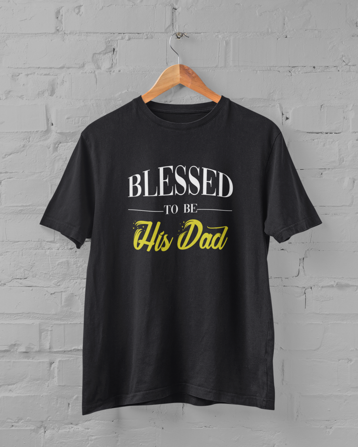 Blessed To Be His Son Father and Son Black Matching T-Shirt- FunkyTeesClub