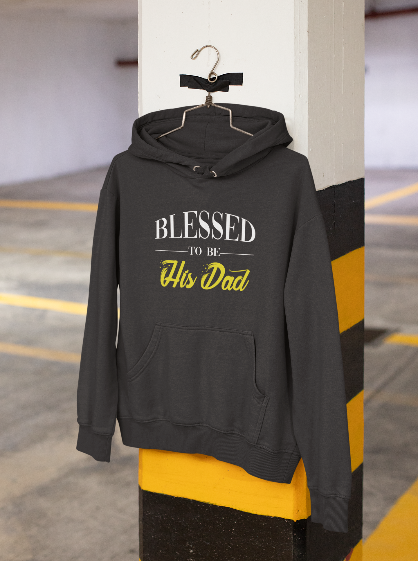 Blessed To Be His Son Father and Son Black Matching Hoodies- FunkyTeesClub