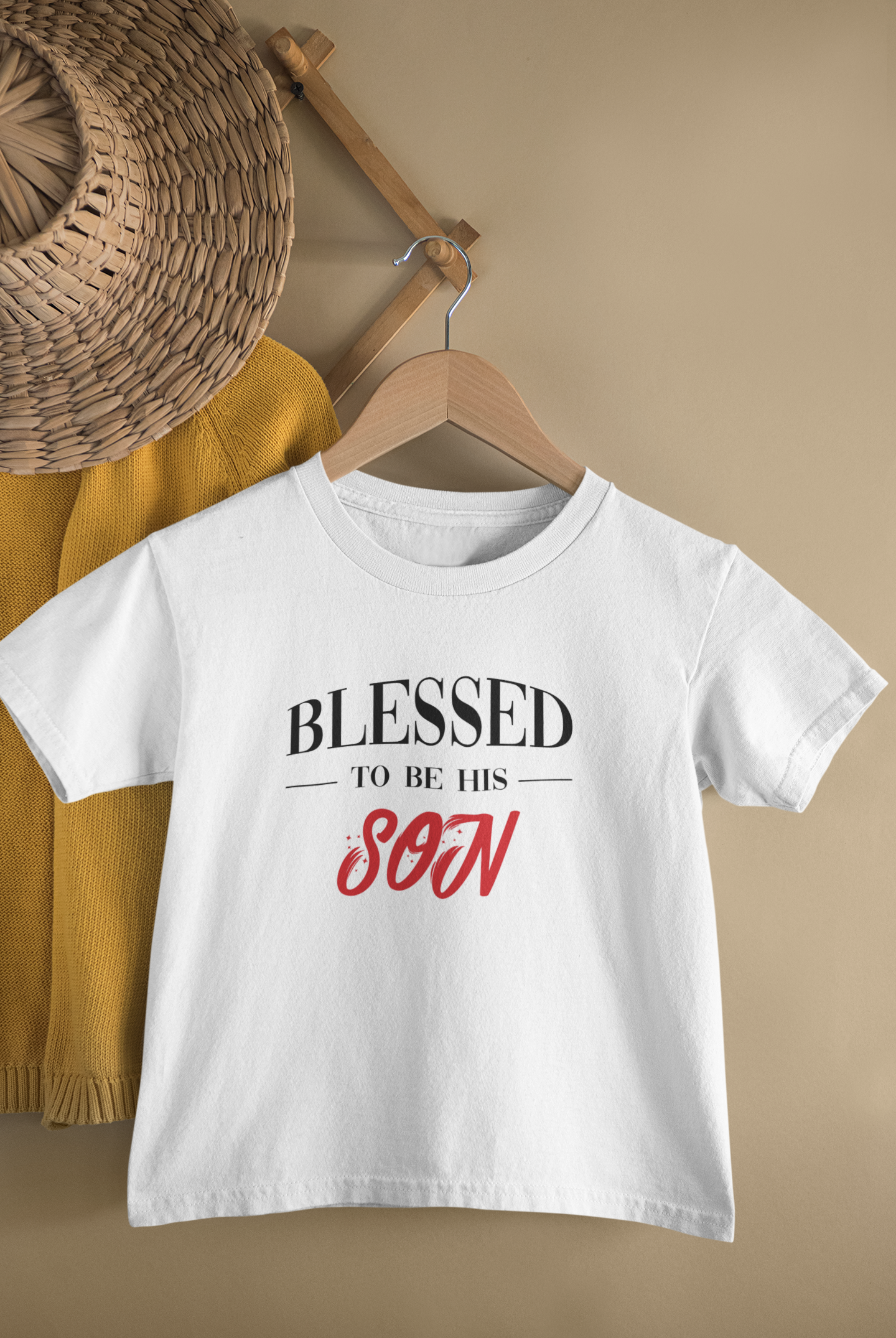 Blessed To Be His Son Father and Son White Matching T-Shirt- FunkyTeesClub