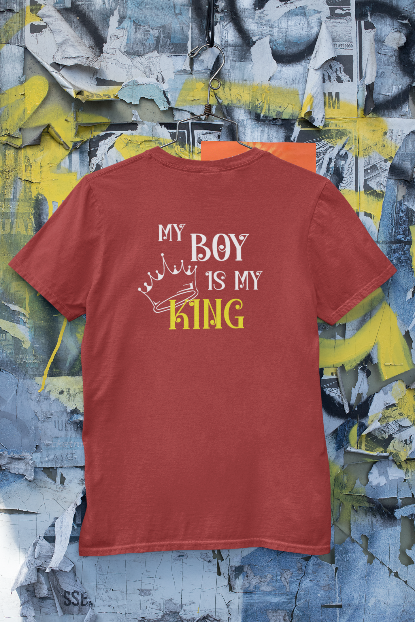 My Boy Is My King Father and Son Red Matching T-Shirt- FunkyTeesClub
