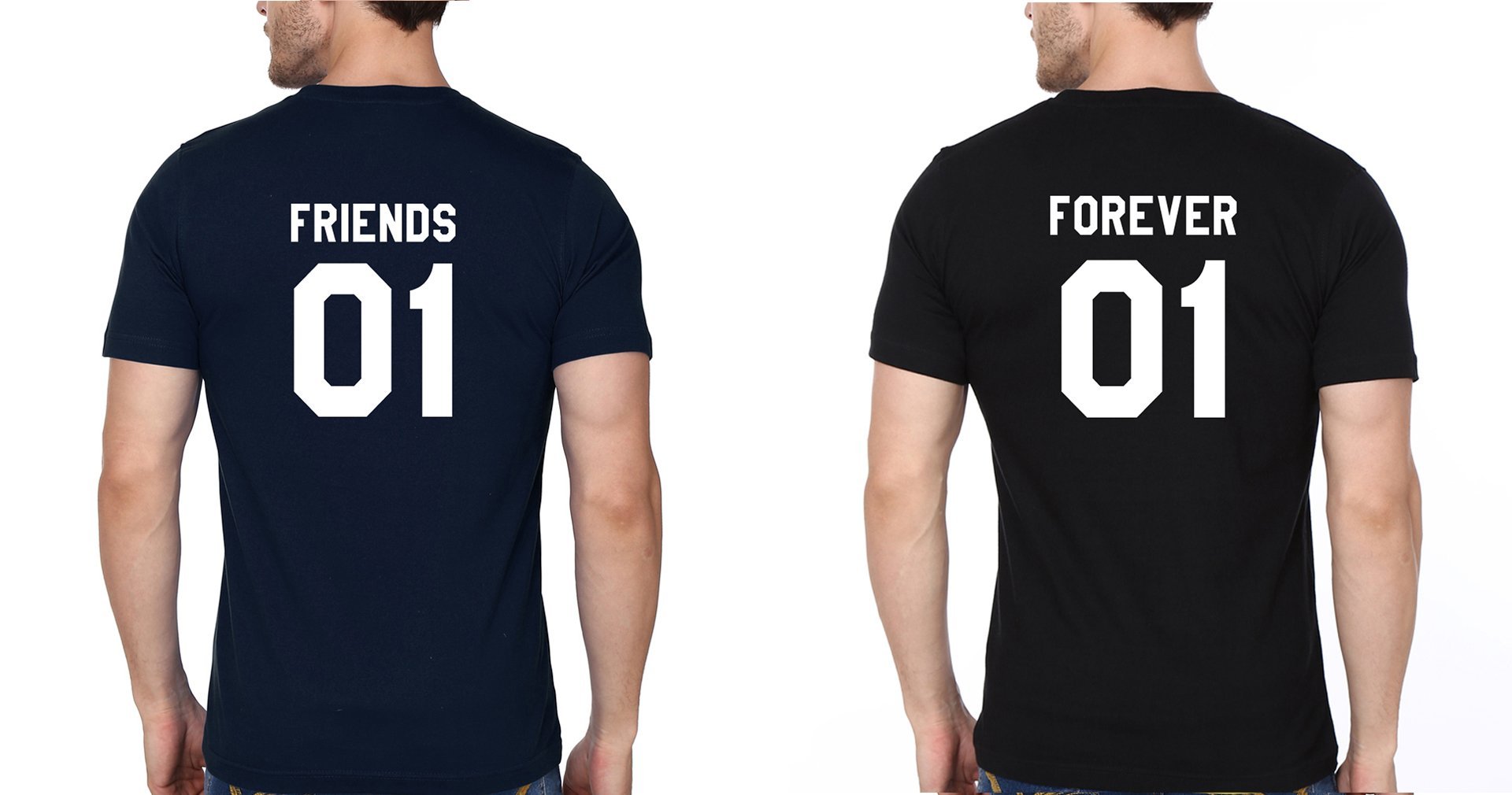 Friends Forever BFF Half Sleeves T-Shirts-FunkyTees