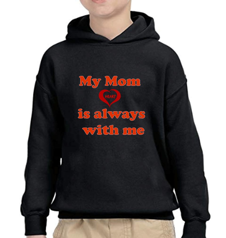 My Son Heart Is Always With Me My Mother Heart is Always With Me Mother and Son Matching Hoodies- FunkyTeesClub