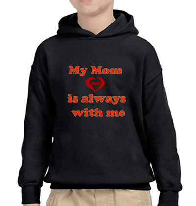 My Son Heart Is Always With Me My Mother Heart is Always With Me Mother and Son Matching Hoodies- FunkyTeesClub