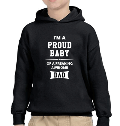 I Am Proud Dad I Am Proud Baby Father and Son Matching Hoodies- FunkyTeesClub