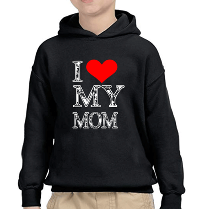 I Love Mom I Love Son Mother and Son Matching Hoodies- FunkyTeesClub