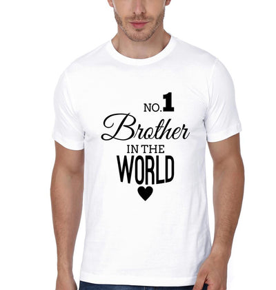 No. 1 Brother-Sister Half Sleeves T-Shirts -FunkyTees