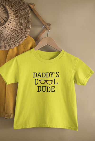 Daddy Cool Father and Son Yellow Matching T-Shirt- FunkyTeesClub