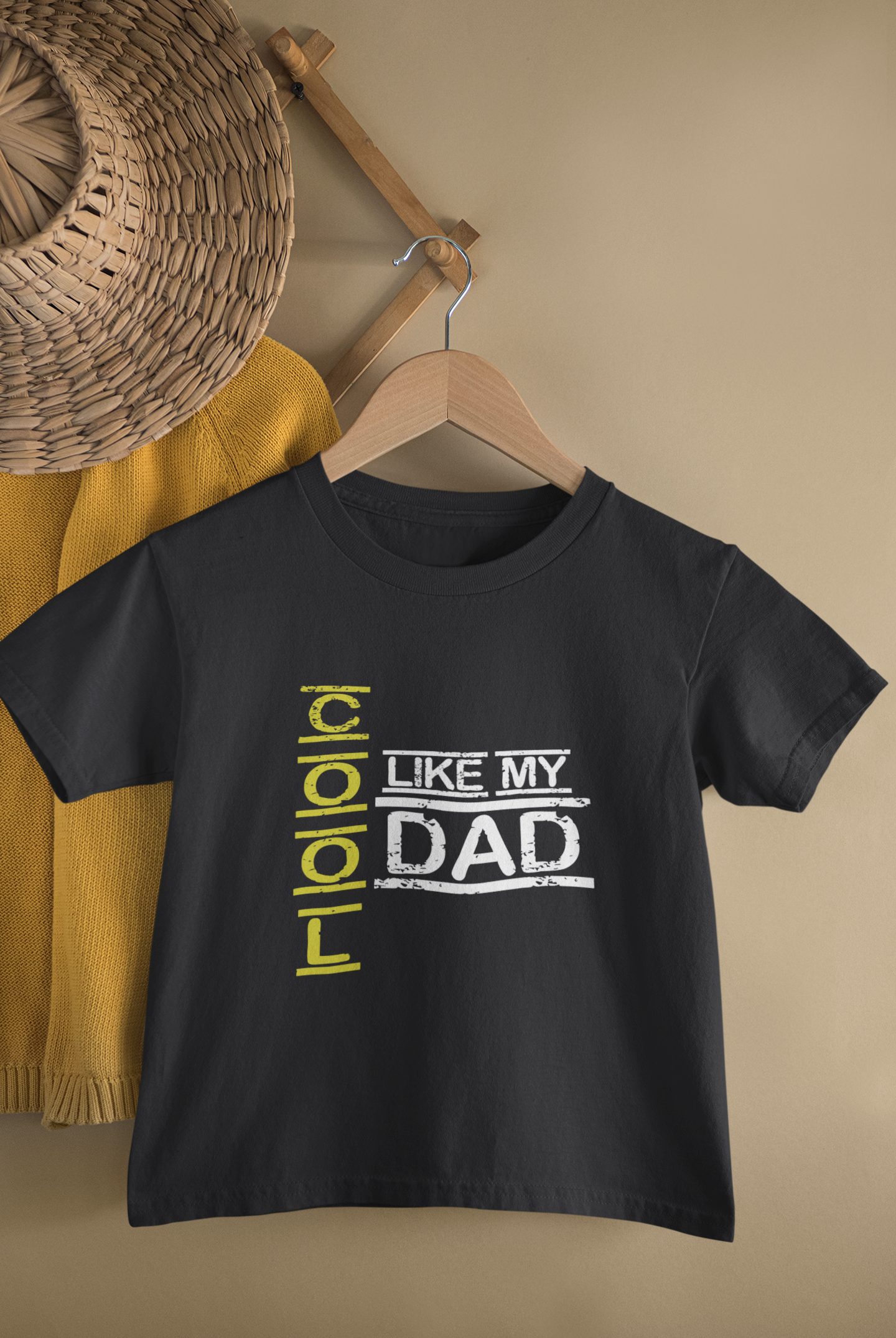 Cool Like My Dad Father and Daughter Black Matching T-Shirt- FunkyTeesClub