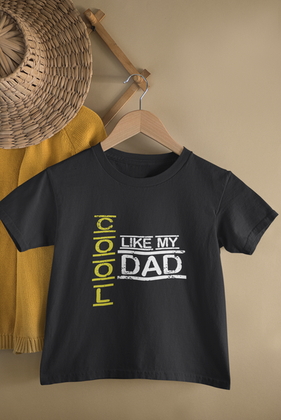 Cool Like My Dad Father and Daughter Black Matching T-Shirt- FunkyTeesClub
