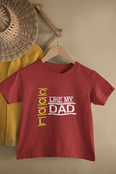 Cool Like My Dad Father and Daughter Red Matching T-Shirt- FunkyTeesClub
