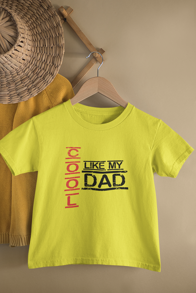 Cool Like My Dad Father and Daughter Yellow Matching T-Shirt- FunkyTeesClub