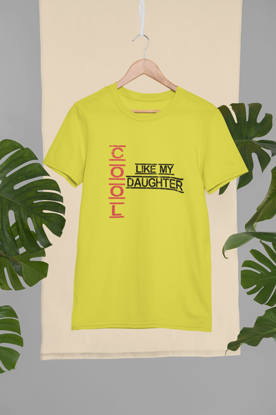 Cool Like My Dad Father and Daughter Yellow Matching T-Shirt- FunkyTeesClub