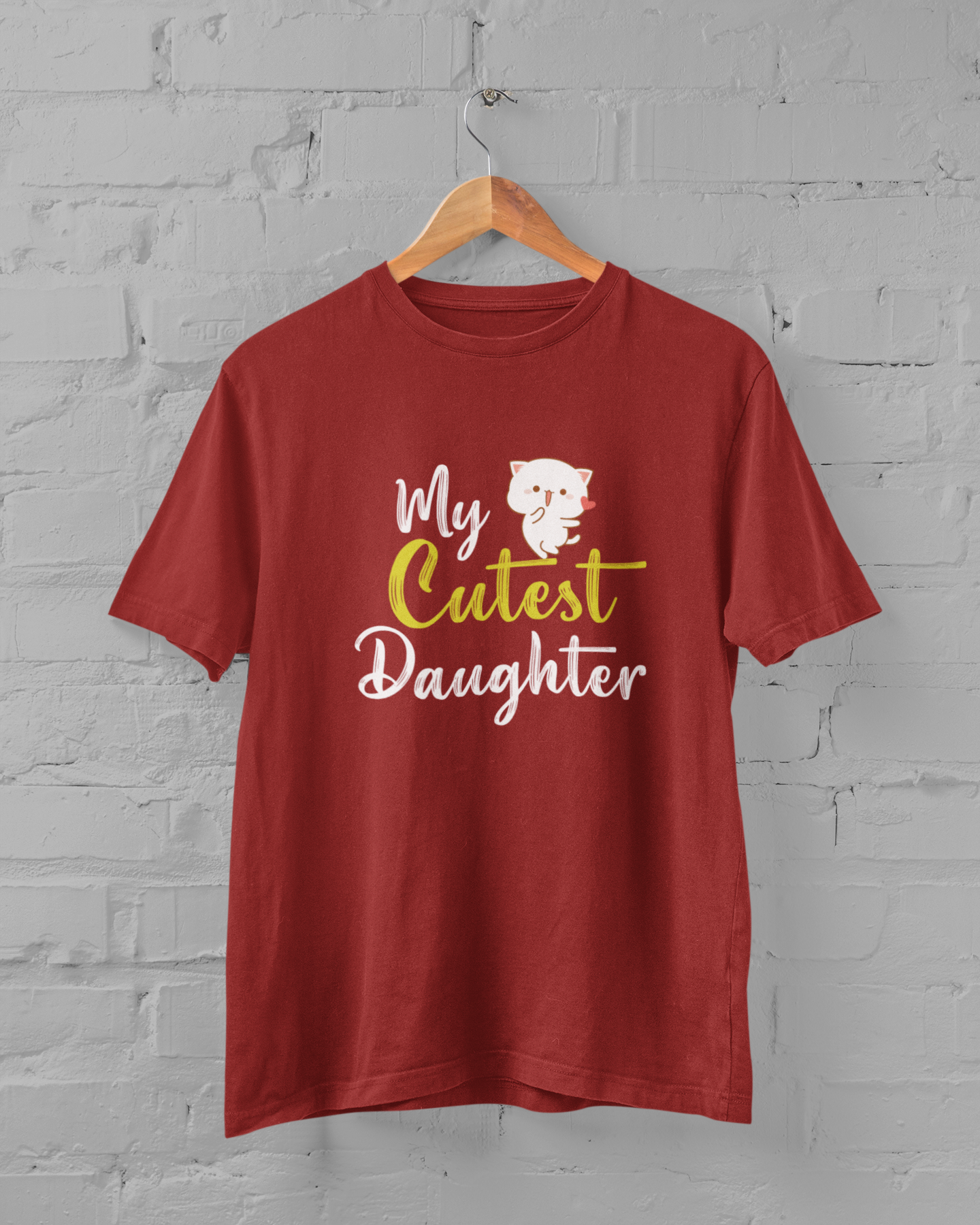 My Cutest Daughter Father and Daughter Red Matching T-Shirt- FunkyTeesClub