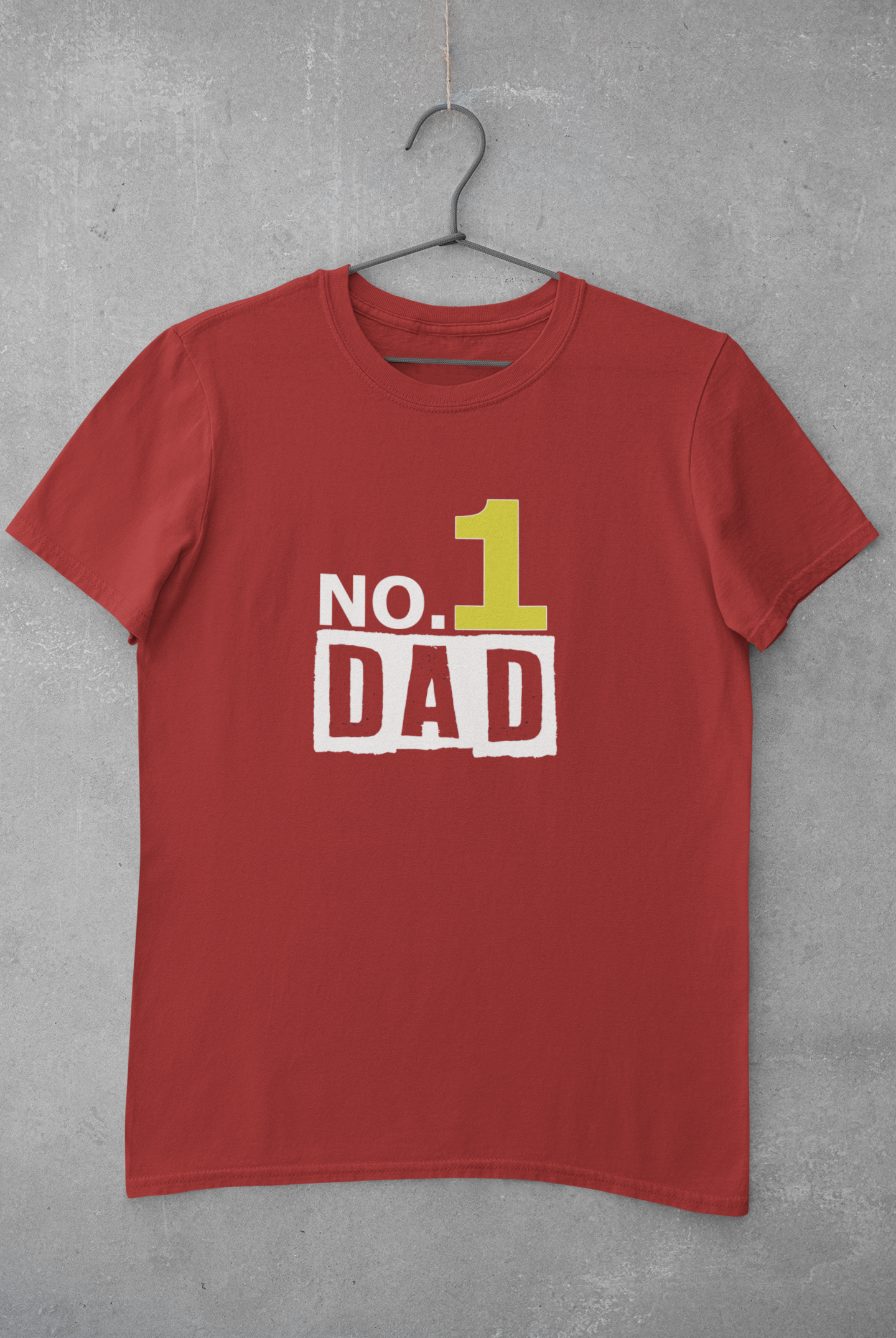 No 1 Dad Father and Son Red Matching T-Shirt- FunkyTeesClub