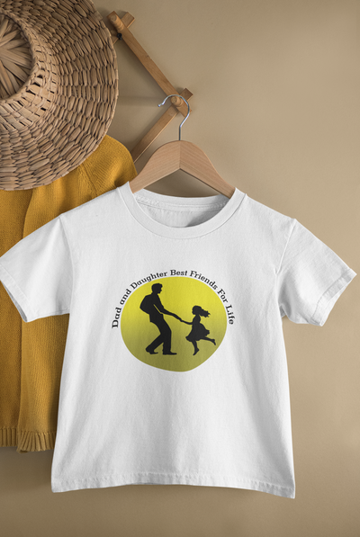 Dad And Daughter Best Friends Father and Daughter White Matching T-Shirt- FunkyTeesClub