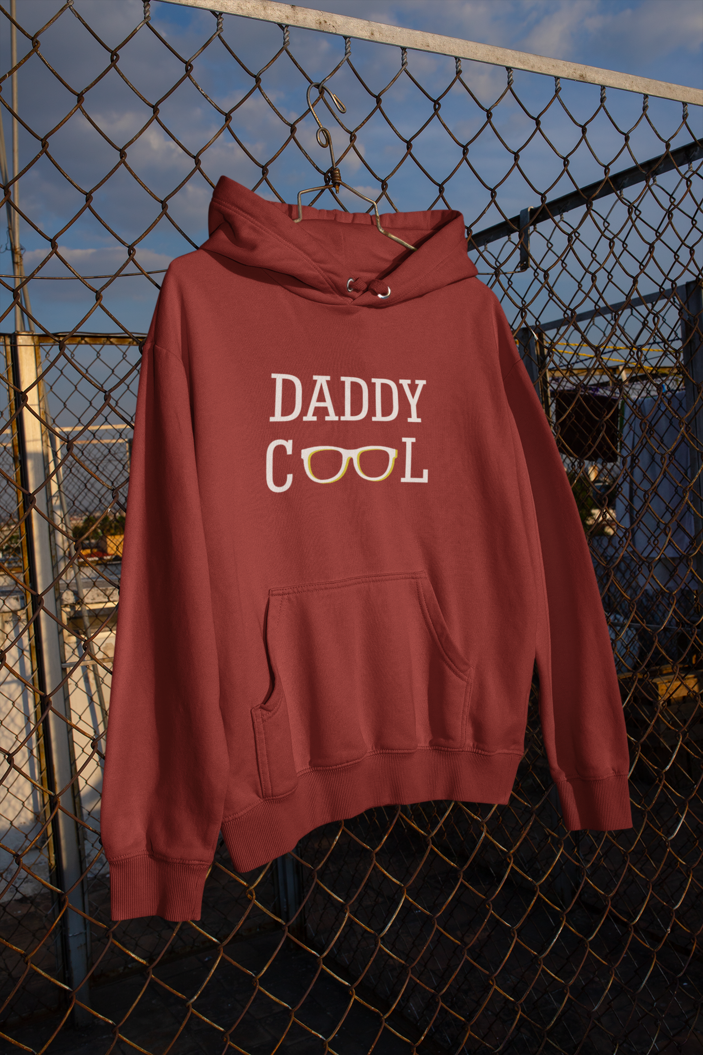 Daddy Cool Father and Son Red Matching Hoodies- FunkyTeesClub