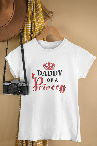 Daddy Of A Princess Father and Daughter White Matching T-Shirt- FunkyTeesClub