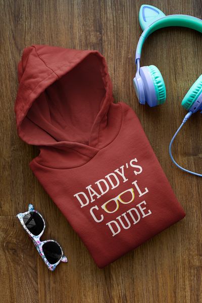 Daddy Cool Father and Son Red Matching Hoodies- FunkyTeesClub