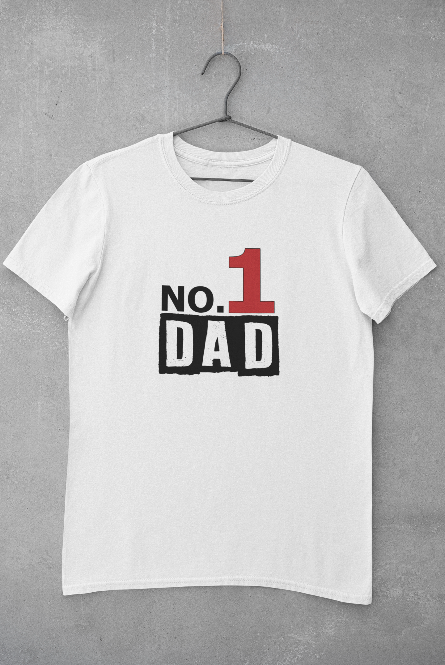 No 1 Dad Father and Son White Matching T-Shirt- FunkyTeesClub