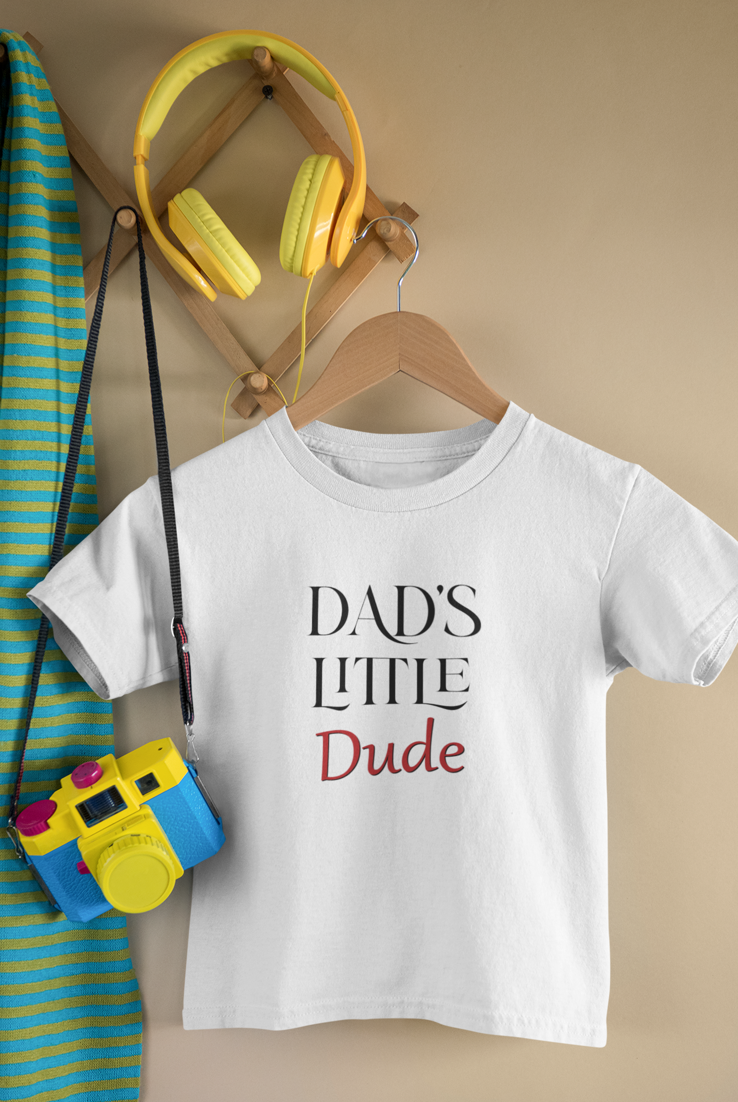 Dads Little Dude Father and Son White Matching T-Shirt- FunkyTeesClub