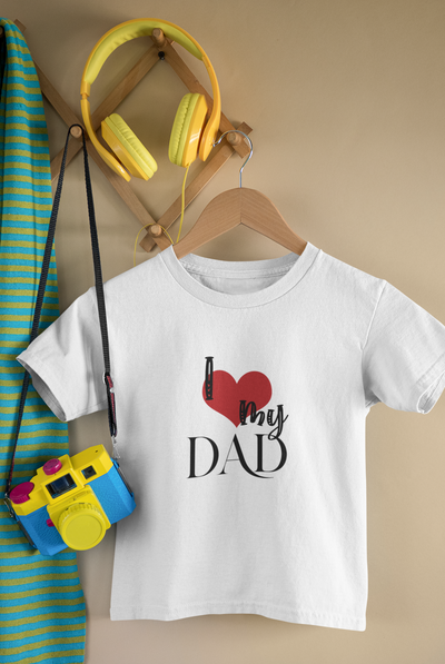 I Love My Dad Father and Son White Matching T-Shirt- FunkyTeesClub