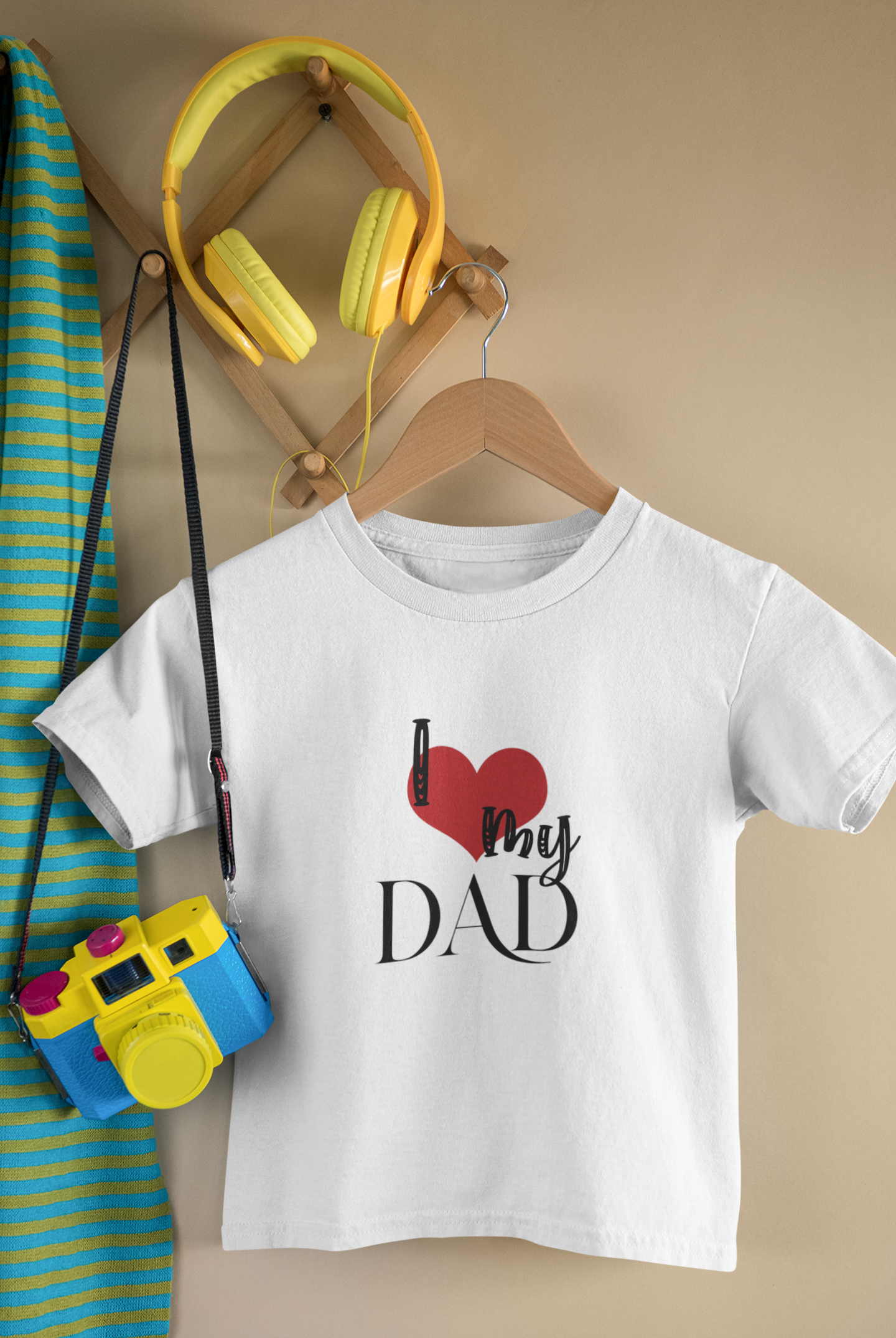 I Love My Dad Father and Daughter White Matching T-Shirt- FunkyTeesClub