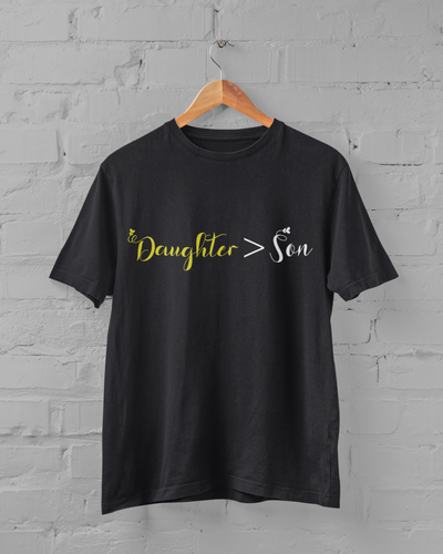 Dad Father and Daughter Black Matching T-Shirt- FunkyTeesClub