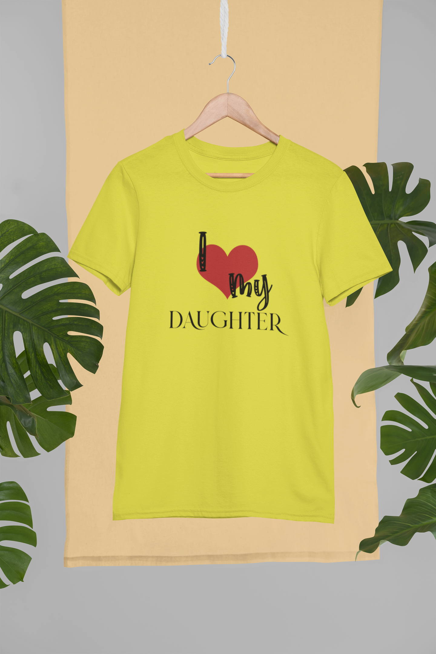 I Love My Dad Father and Daughter Yellow Matching T-Shirt- FunkyTeesClub