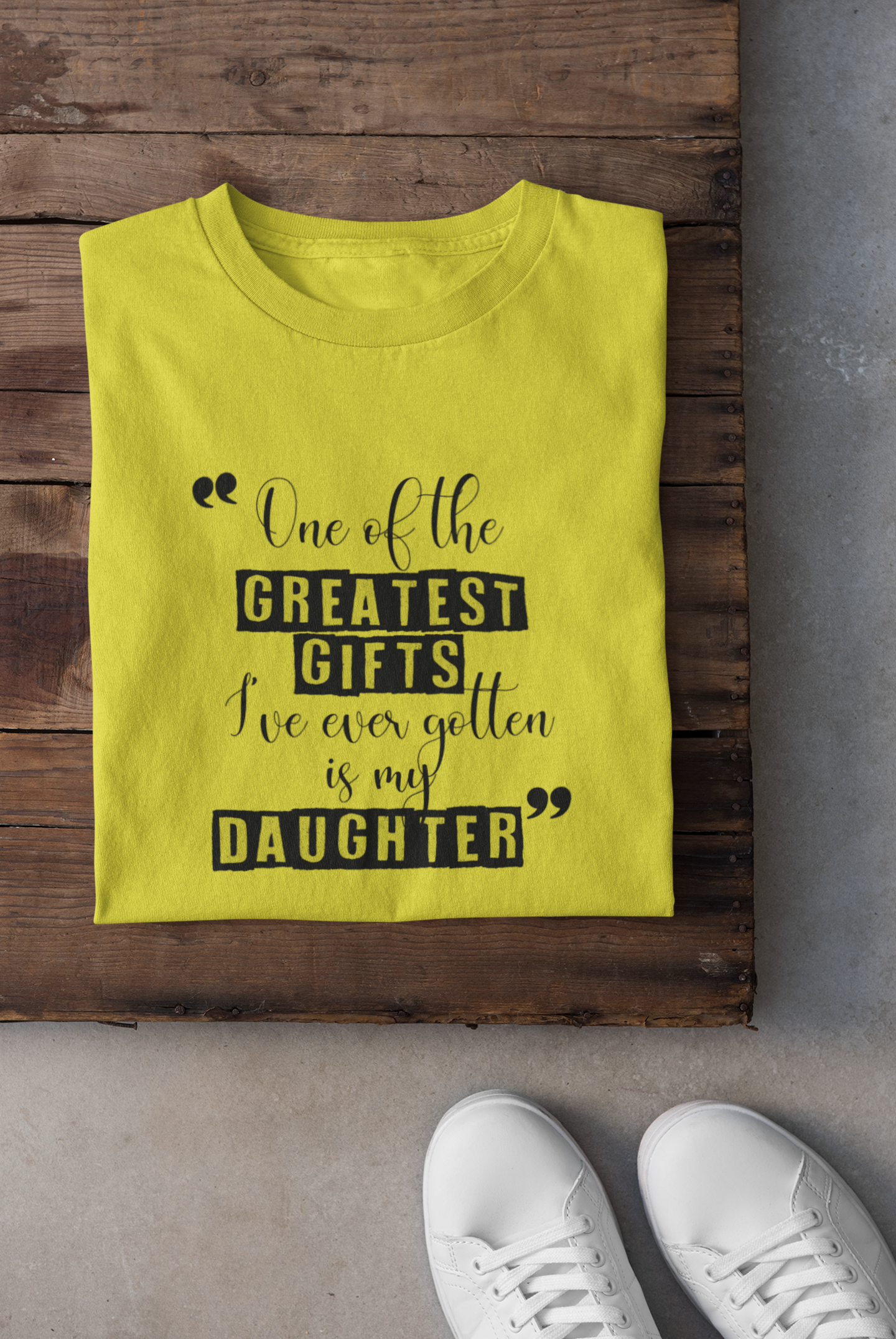 Greatest Gifts Father and Daughter Yellow Matching T-Shirt- FunkyTeesClub