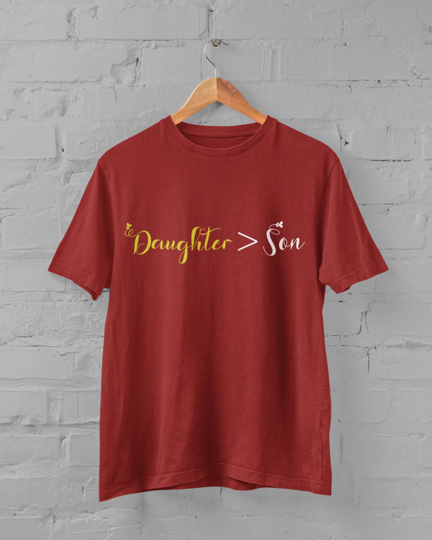 Dad Father and Daughter Red Matching T-Shirt- FunkyTeesClub