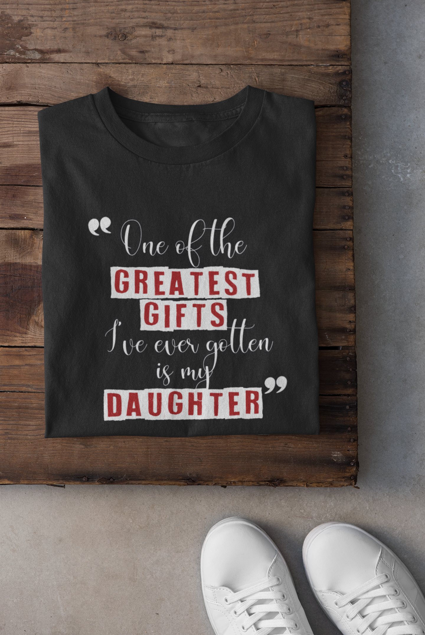 Greatest Gifts Father and Daughter Black Matching T-Shirt- FunkyTeesClub