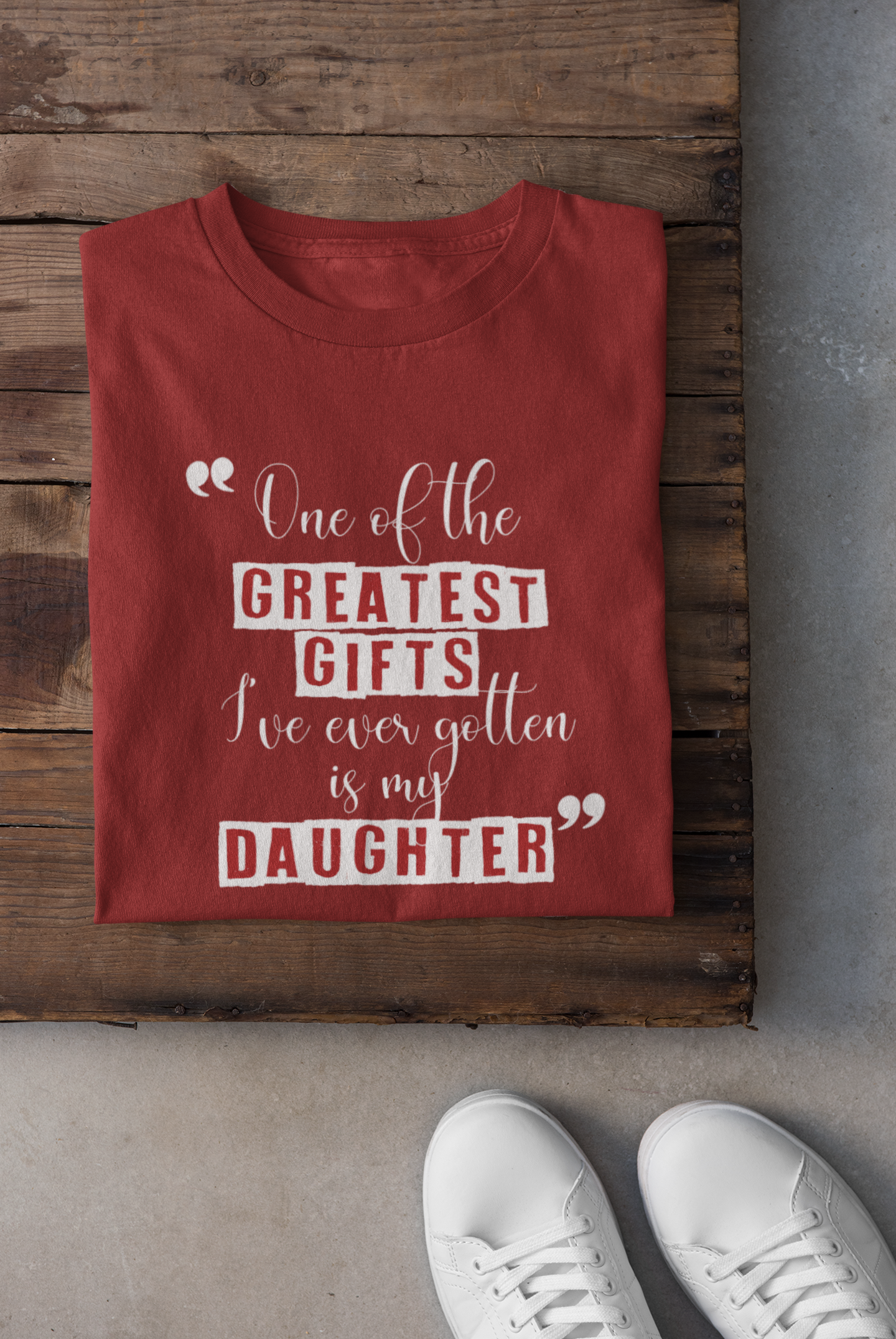 Greatest Gifts Father and Daughter Red Matching T-Shirt- FunkyTeesClub