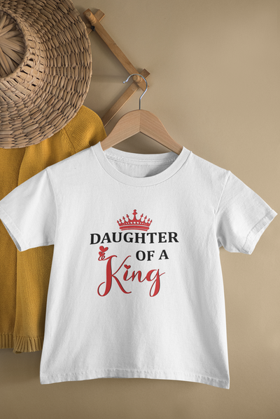 Daddy Of A Princess Father and Daughter White Matching T-Shirt- FunkyTeesClub