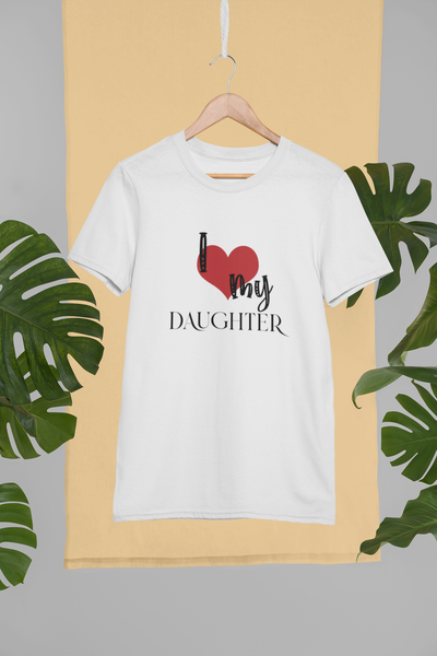I Love My Dad Father and Daughter White Matching T-Shirt- FunkyTeesClub