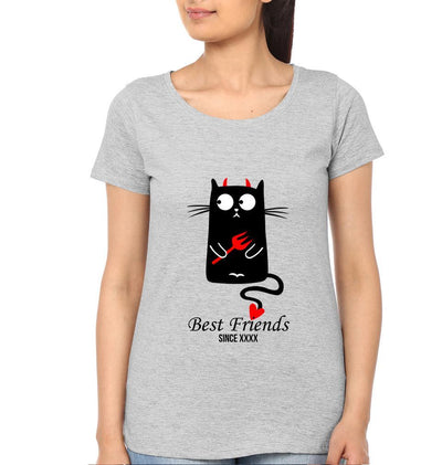 Devil Angel Friends BFF Half Sleeves T-Shirts-FunkyTees