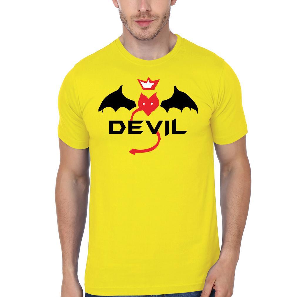 Devil Angel Couple Half Sleeves T-Shirts -FunkyTees