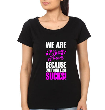 FunkyTees We Are Best Friends BFF Half Sleeve T Shirt