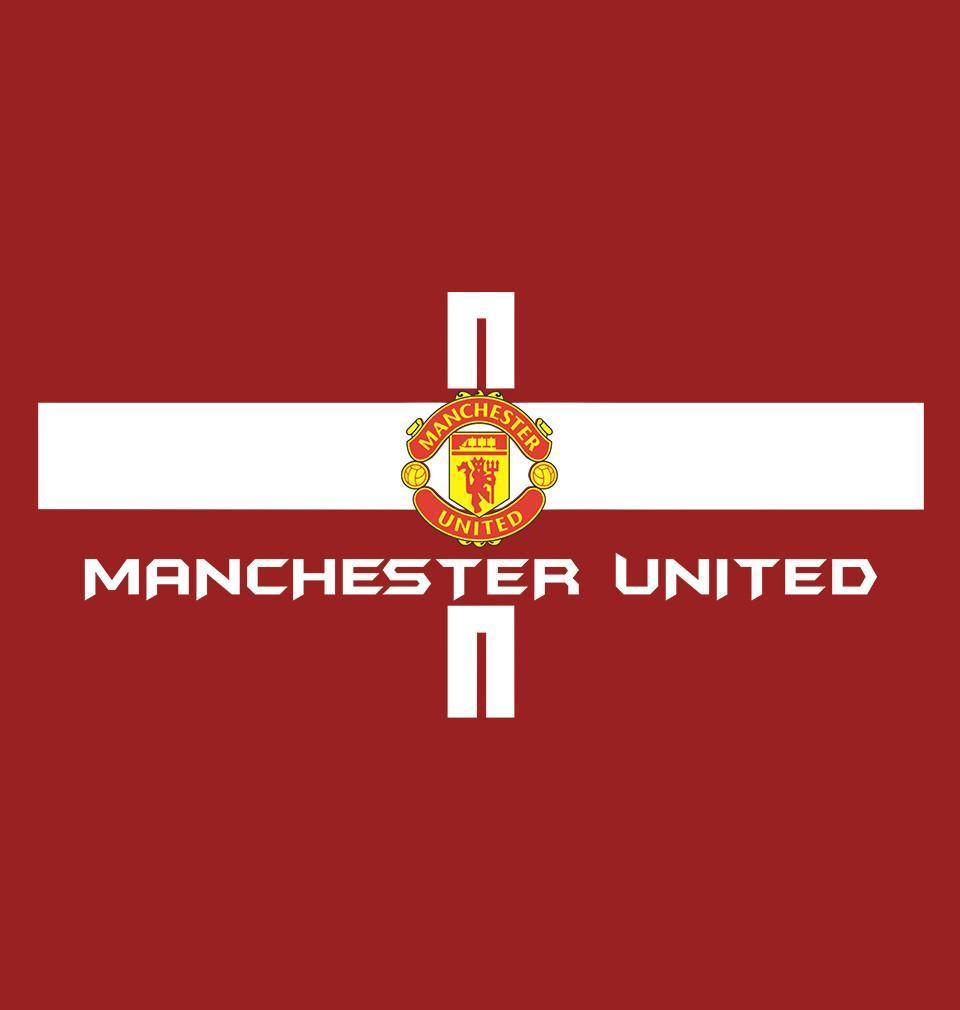 FunkyTeesClub Round Neck Manchester United Mens Half Sleeves T-shirt