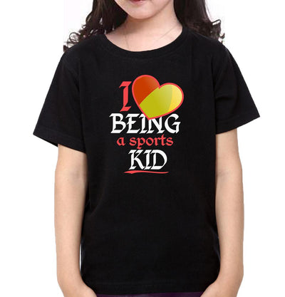 I Love Being A Sports Mom I Love Being A Sports Kid Mother and Daughter Matching T-Shirt- FunkyTeesClub