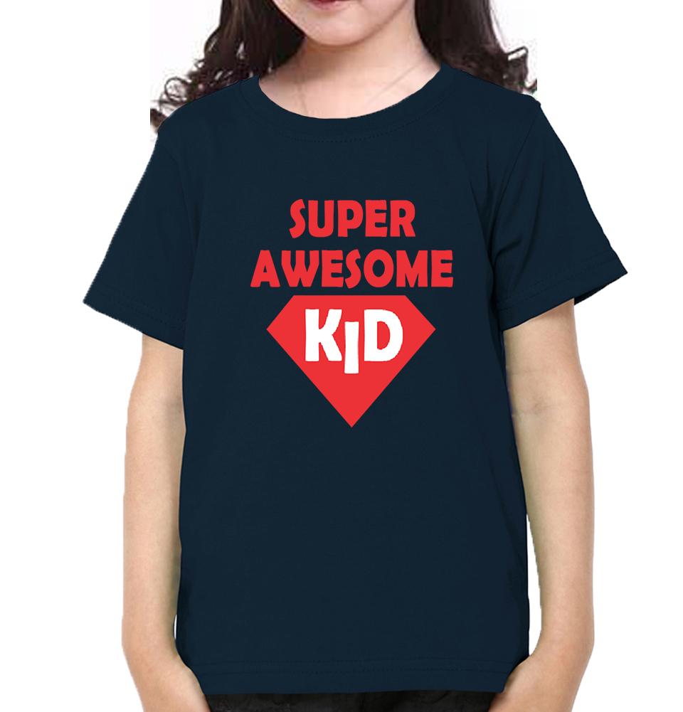 Super Awesome Dad Super Awesome Kid Father and Daughter Matching T-Shirt- FunkyTeesClub