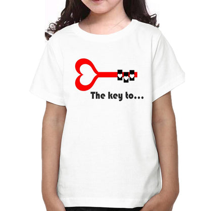 To My Heart The Key To Mother and Daughter Matching T-Shirt- FunkyTeesClub