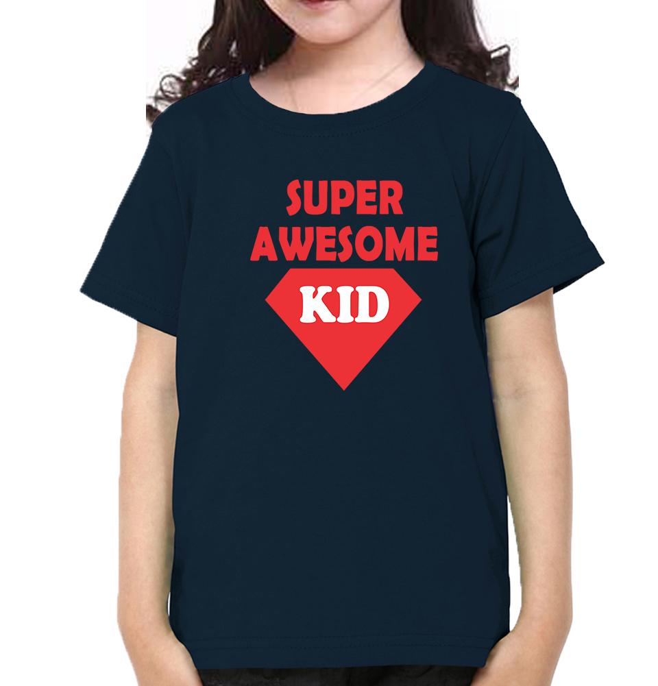 Super Awesome Mom & Super Awesome Kid Mother and Daughter Matching T-Shirt- FunkyTeesClub