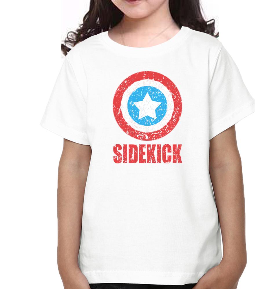 Super Dad Sidekick Father and Daughter Matching T-Shirt- FunkyTeesClub